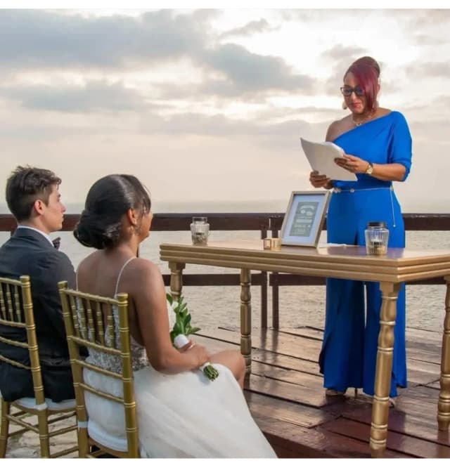 Groom and guests