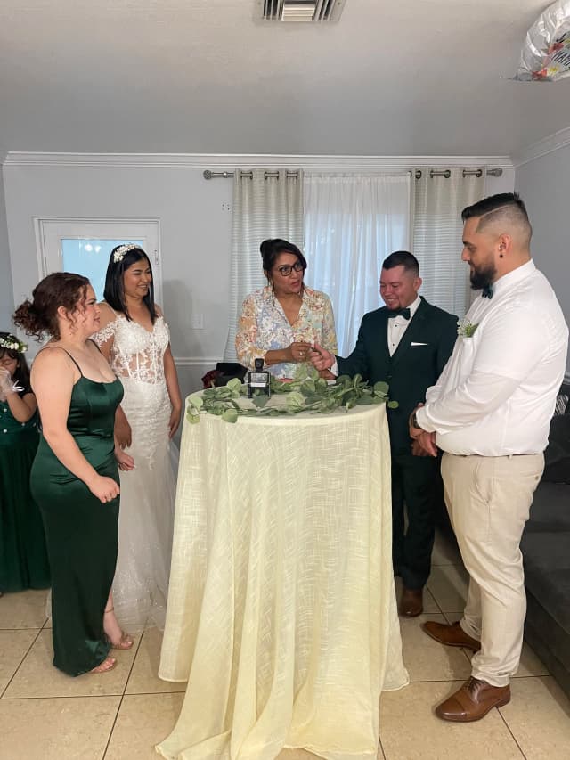 Groom and guests