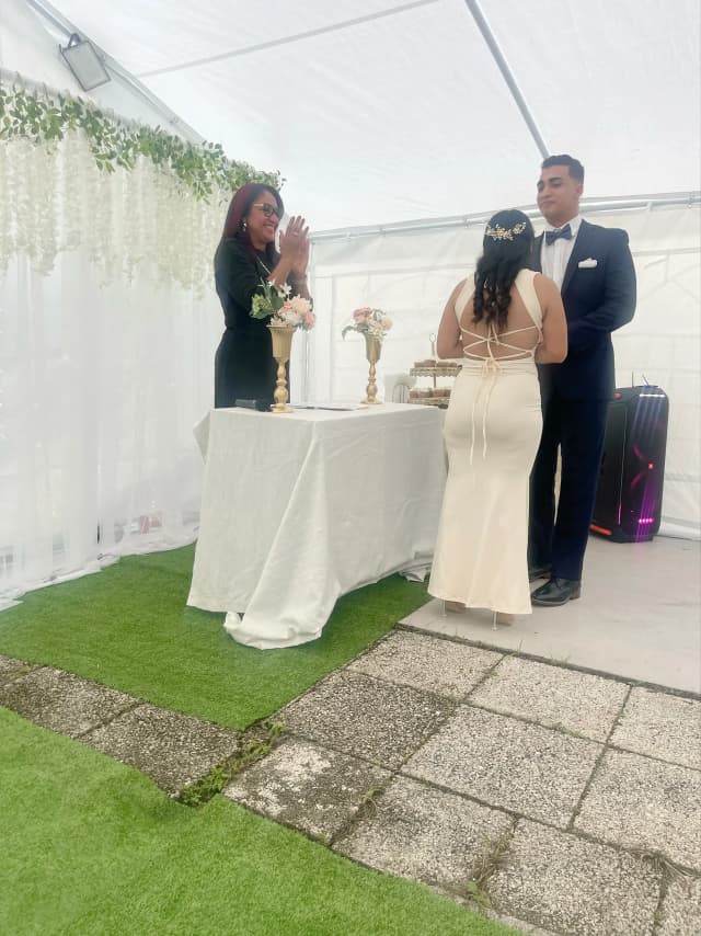 Groom and guests