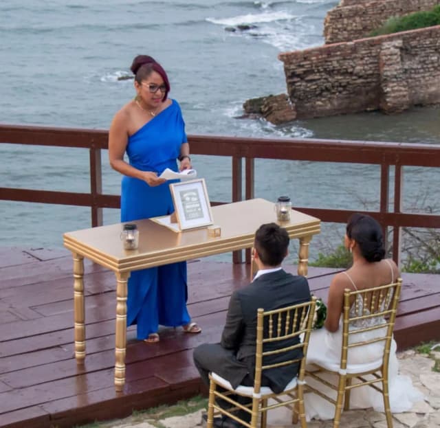 Bride getting ready