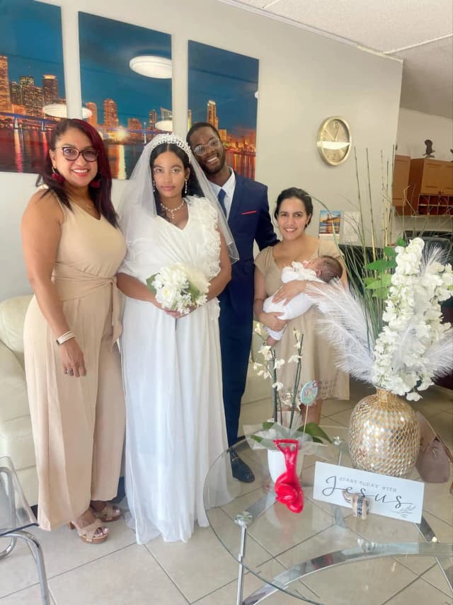 Groom and guests