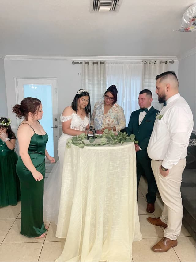 Groom and guests